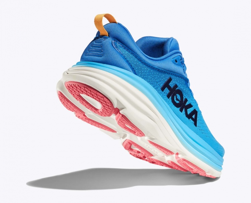 HOKA Bondi 8 Women's Running Shoes Blue | 54897SJLZ