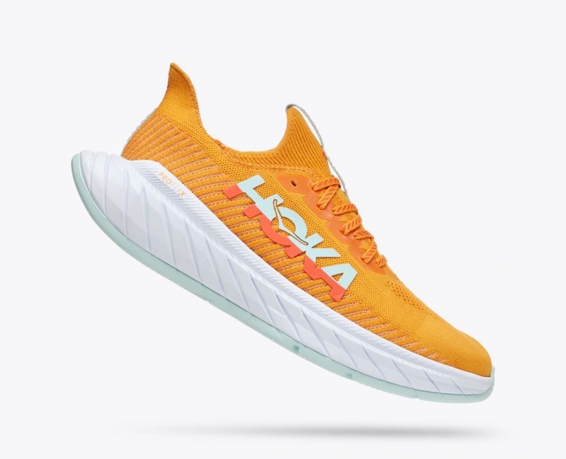 HOKA Carbon X 3 Men's Running Shoes Orange / Coral | 23796TZVU