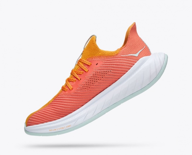 HOKA Carbon X 3 Men's Running Shoes Orange / Coral | 23796TZVU