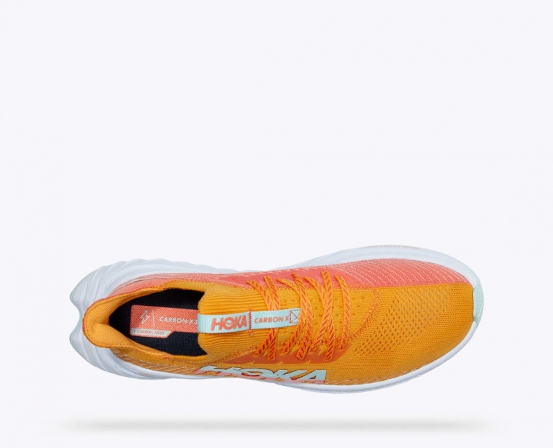 HOKA Carbon X 3 Men's Running Shoes Orange / Coral | 23796TZVU