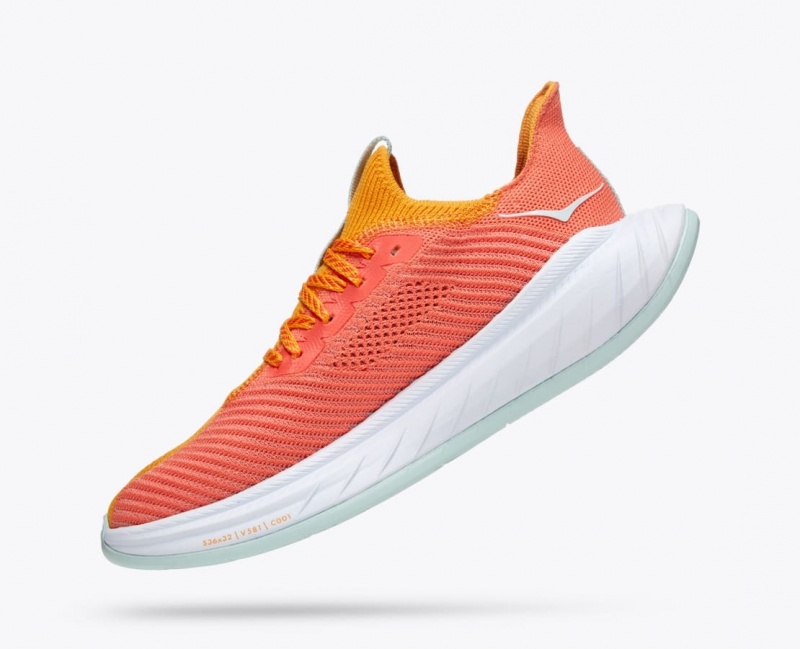 HOKA Carbon X 3 Women's Running Shoes Orange / Coral | 73580GLEK