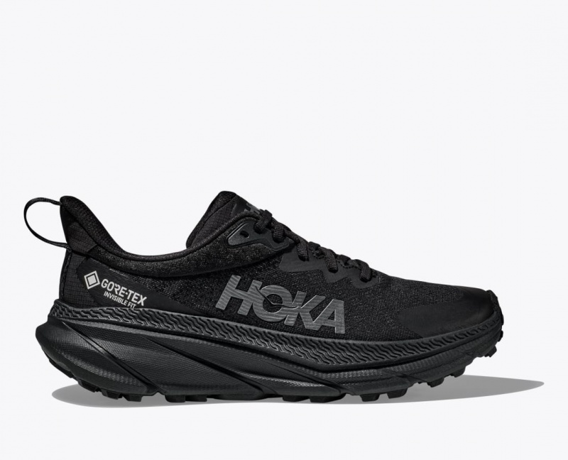 HOKA Challenger 7 GTX Men\'s Trail Running Shoes Black | 68243HPZS