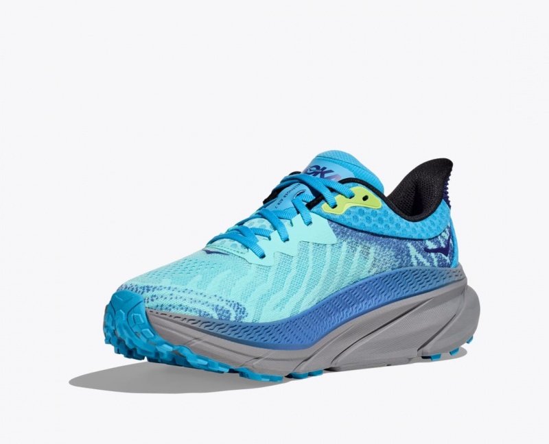 HOKA Challenger 7 Men's Trail Running Shoes Turquoise / Blue | 37605QWNL