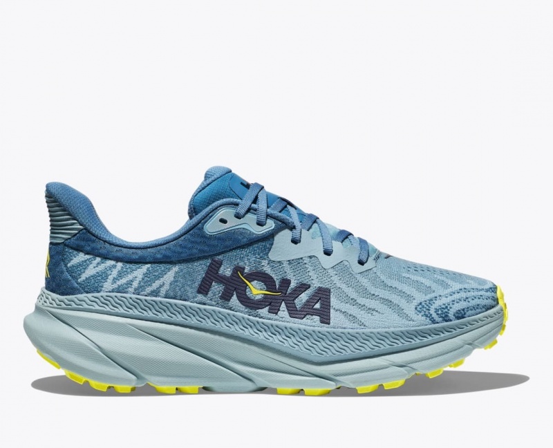 HOKA Challenger 7 Men\'s Trail Running Shoes Blue / Light Blue | 14985IWYM