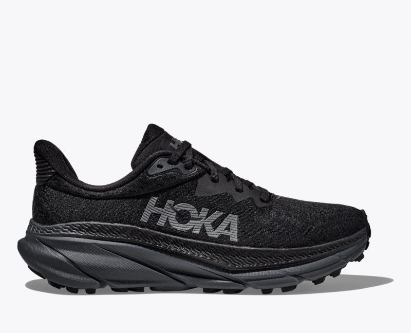 HOKA Challenger 7 Men\'s Trail Running Shoes Black | 90173TJZE