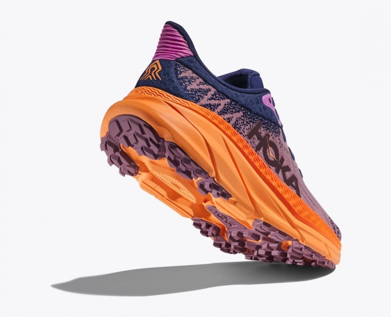 HOKA Challenger 7 Women's Trail Running Shoes Light Purple / Navy | 54026ABDU