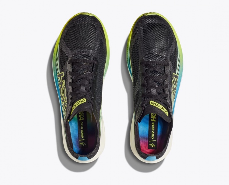 HOKA Cielo Road Men's Running Shoes Black / Multicolor | 60174HFBL