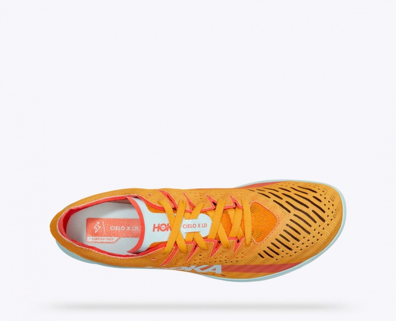 HOKA Cielo X LD Men's Track Spikes Orange | 56320CVZR