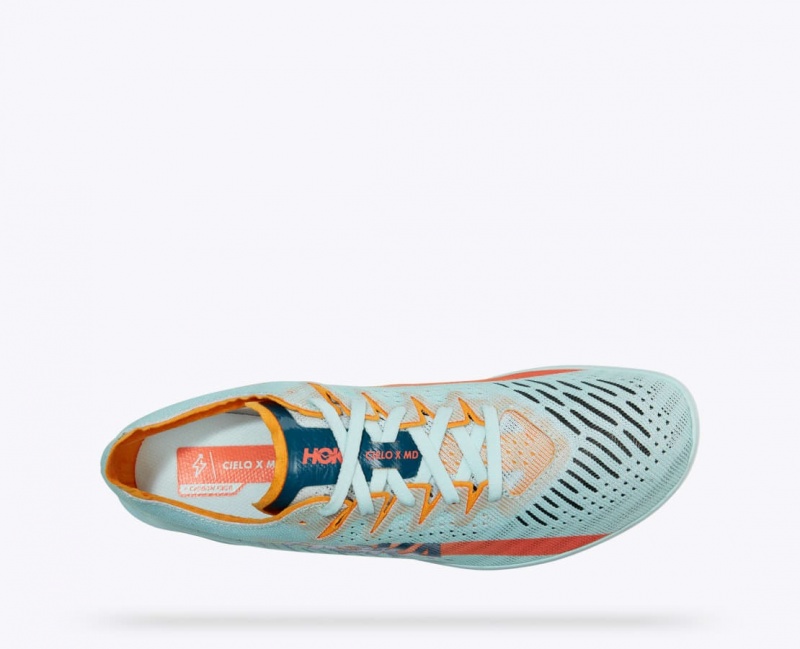 HOKA Cielo X MD Men's Track Spikes Light Turquoise | 36794BCNS