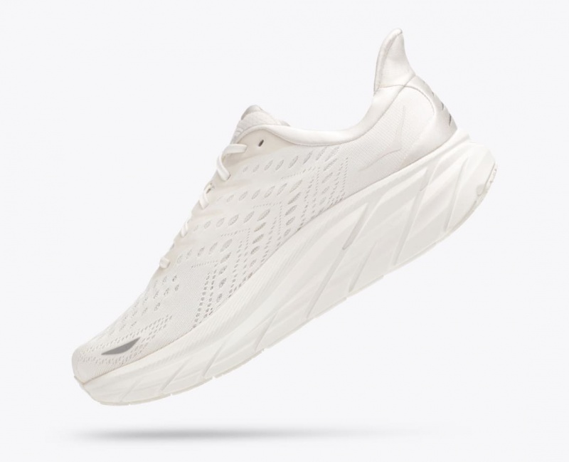 HOKA Clifton 8 Men's Running Shoes White | 08493TUJC