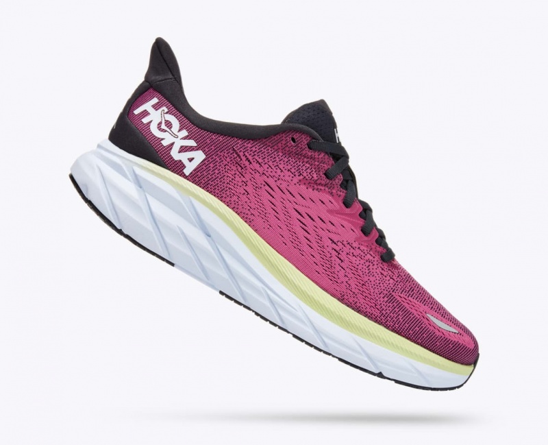 HOKA Clifton 8 Women's Running Shoes Light Burgundy | 25870NFTV