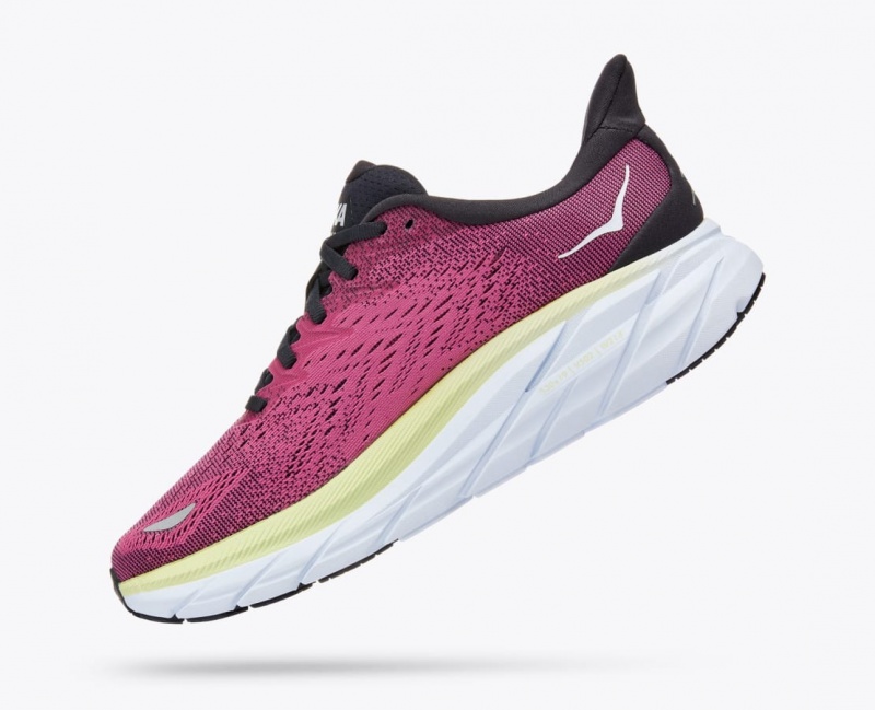 HOKA Clifton 8 Women's Running Shoes Light Burgundy | 25870NFTV