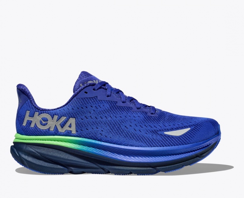 HOKA Clifton 9 GTX Men\'s Running Shoes Blue | 04718FKRJ