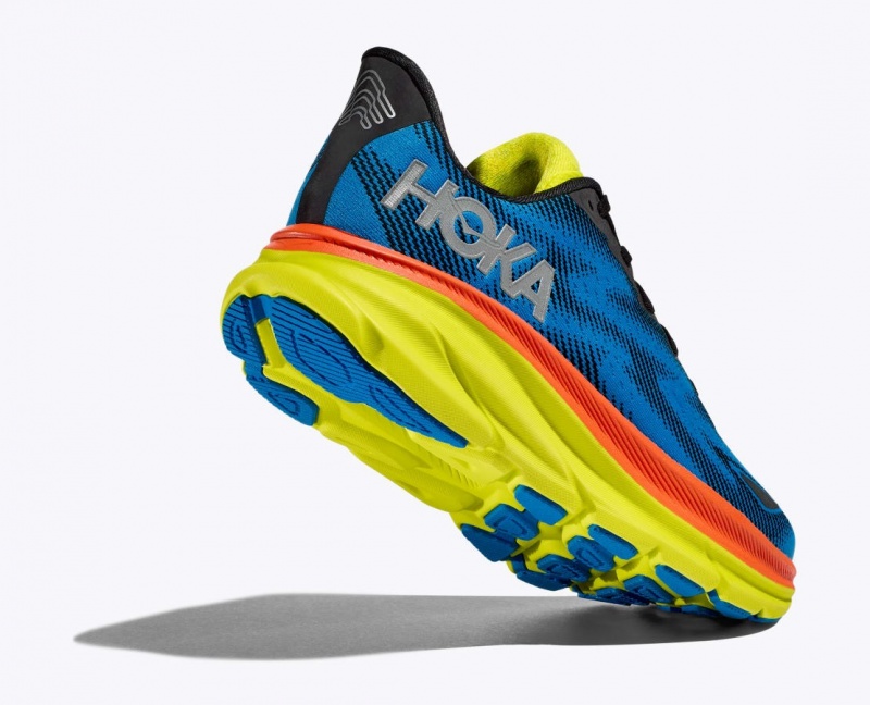 HOKA Clifton 9 GTX Women's Running Shoes Blue / Black | 20634PEFM