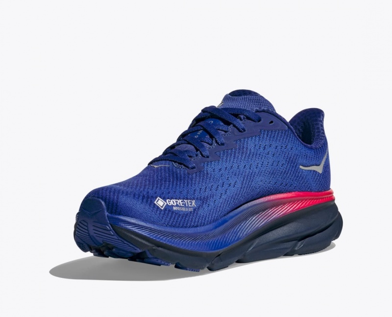 HOKA Clifton 9 GTX Women's Running Shoes Blue | 53820EBTU