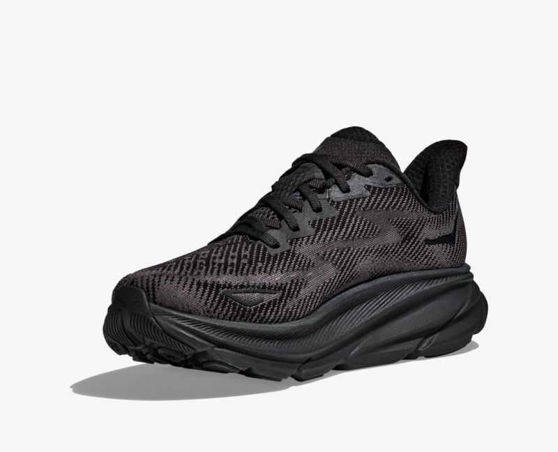 HOKA Clifton 9 Men's Running Shoes Black | 70194VHYA