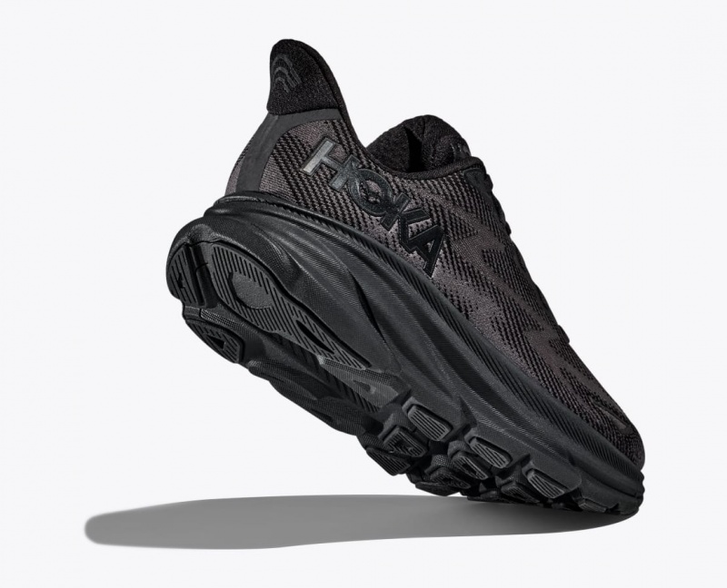 HOKA Clifton 9 Men's Running Shoes Black | 70194VHYA