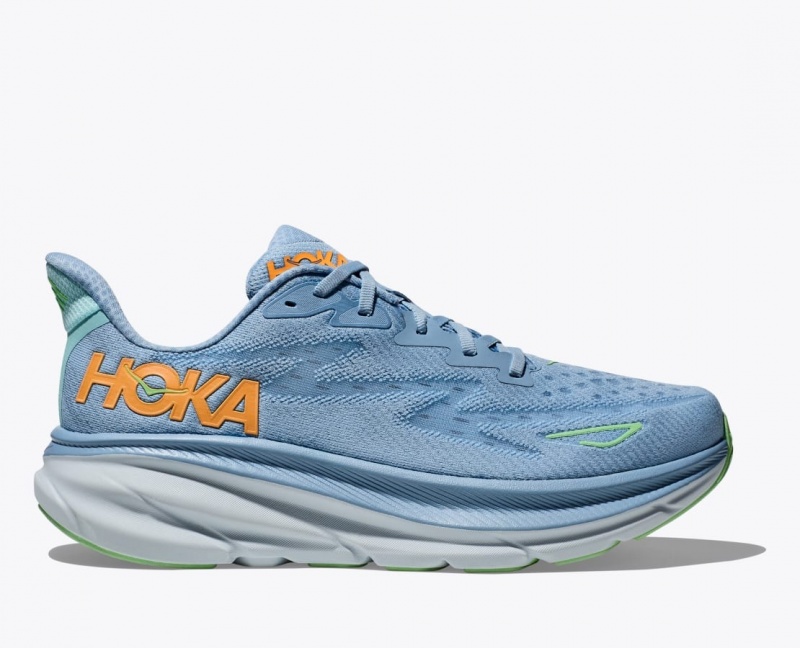 HOKA Clifton 9 Men\'s Running Shoes Blue | 80746OXCK