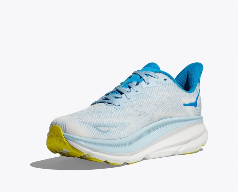 HOKA Clifton 9 Men's Running Shoes Light Blue | 78634FUTJ