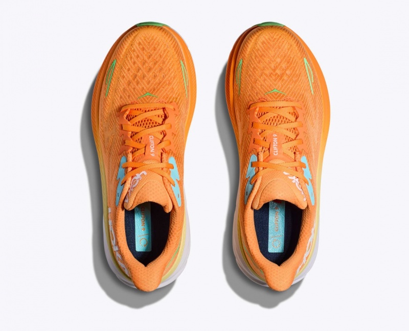 HOKA Clifton 9 Men's Running Shoes Orange | 74803BEYR