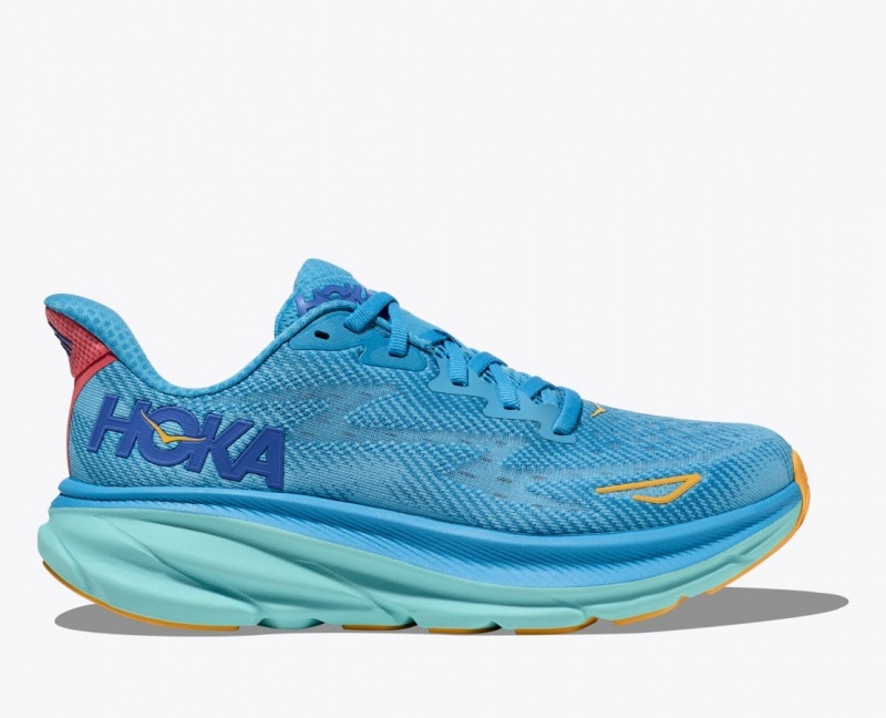 HOKA Clifton 9 Women\'s Running Shoes Blue | 31960NXUV