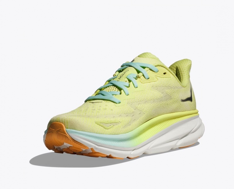 HOKA Clifton 9 Women's Running Shoes Light Green | 23408VSNF