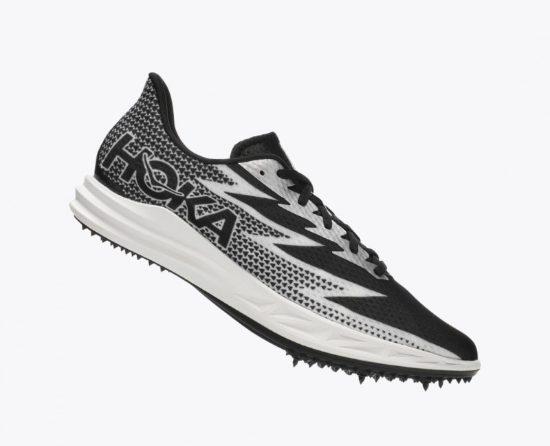 HOKA Crescendo MD Men's Track Spikes Black / White | 26890KEHI