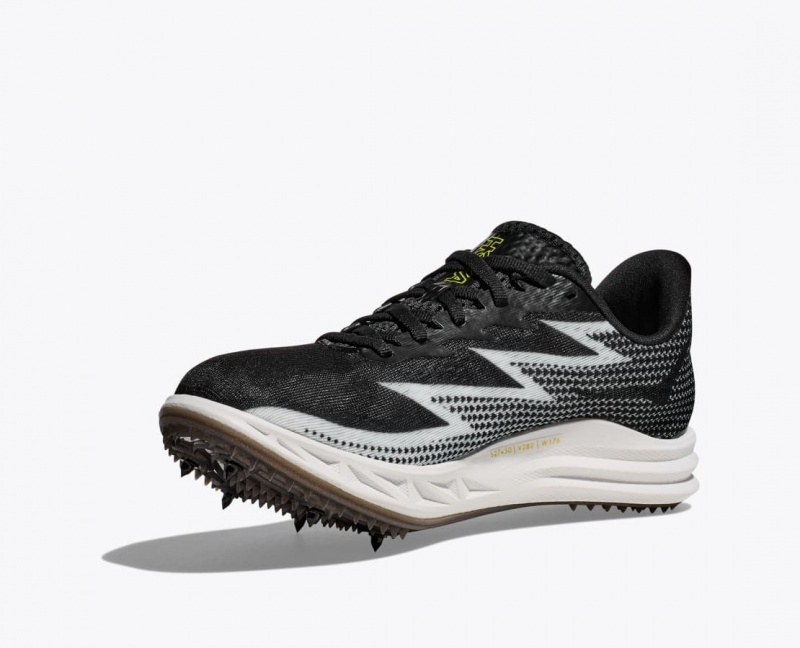 HOKA Crescendo MD Men's Track Spikes Black / White | 26890KEHI