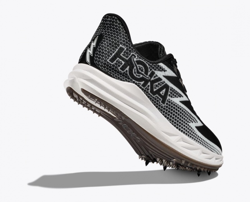 HOKA Crescendo MD Men's Track Spikes Black / White | 26890KEHI