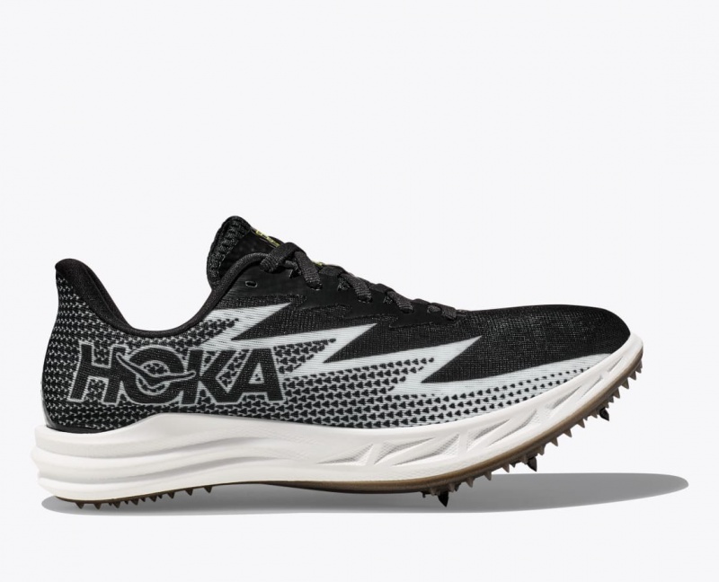 HOKA Crescendo MD Men\'s Track Spikes Black / White | 26890KEHI