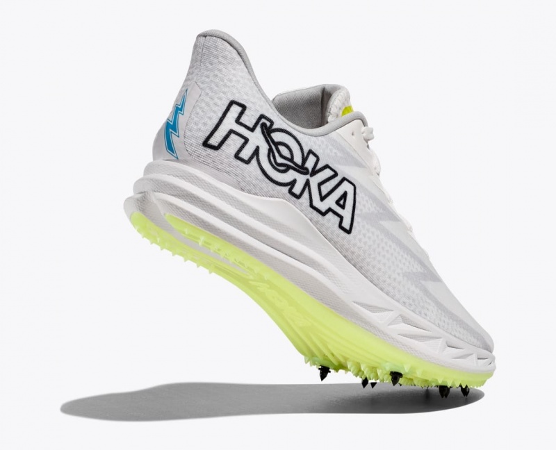 HOKA Crescendo MD Men's Track Spikes White | 09738MNZO