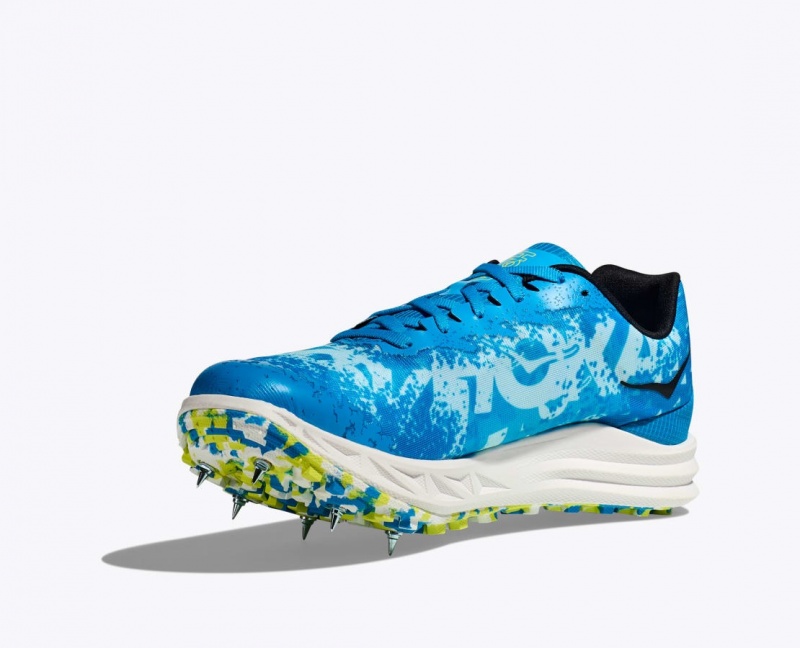 HOKA Crescendo XC Men's Track Spikes Blue / Green | 51786VHOT