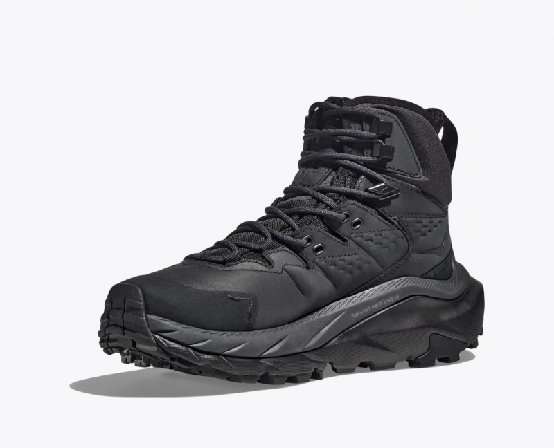 HOKA Kaha 2 GTX Men's Hiking Boots Black | 61078CVET