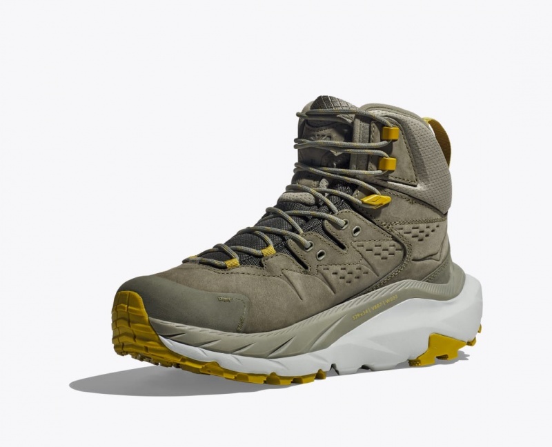 HOKA Kaha 2 GTX Men's Hiking Boots Olive | 90862TJIN