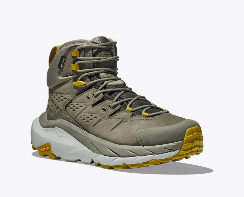 HOKA Kaha 2 GTX Men's Hiking Boots Olive | 90862TJIN