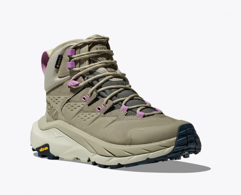 HOKA Kaha 2 GTX Women's Hiking Boots Light Olive | 37640MGQJ