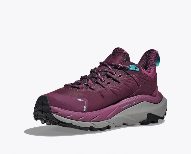 HOKA Kaha 2 Low GTX Women's Hiking Shoes Dark Red | 08679QMNT