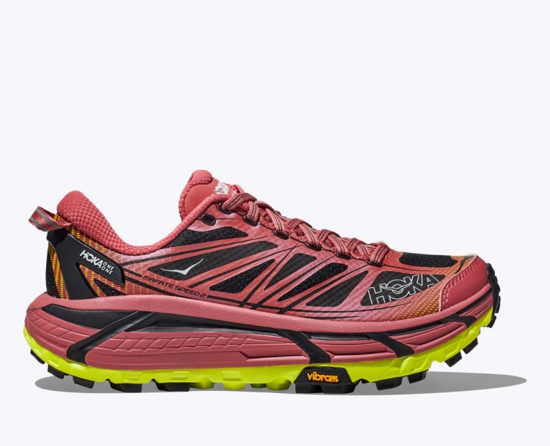 HOKA Mafate Speed 2 Men\'s Sneakers Red / Black | 32905ZPDQ