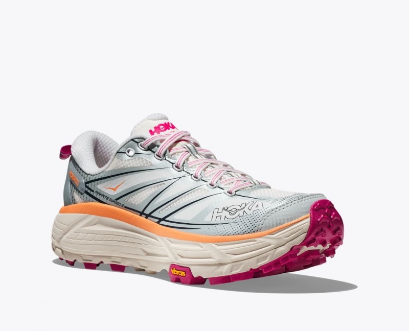 HOKA Mafate Speed 2 Women's Sneakers White / Grey / Orange | 98357KNWT