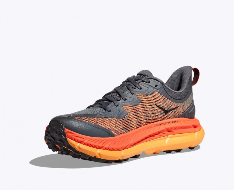 HOKA Mafate Speed 4 Men's Trail Running Shoes Dark Grey / Orange | 53968GLHA