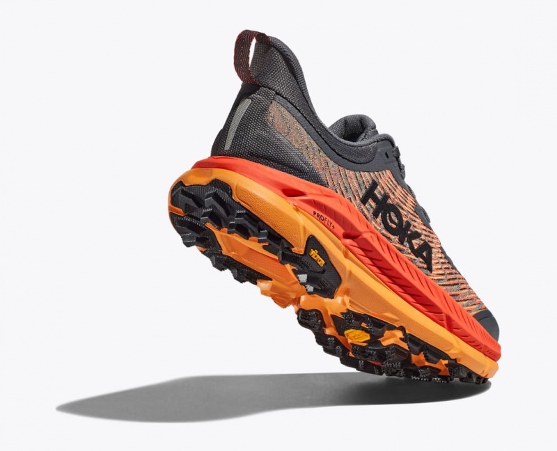 HOKA Mafate Speed 4 Men's Trail Running Shoes Dark Grey / Orange | 53968GLHA