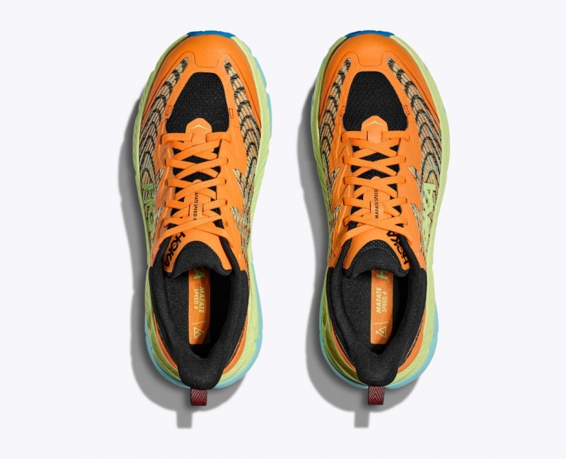 HOKA Mafate Speed 4 Men's Trail Running Shoes Orange / Green | 45287WAXC