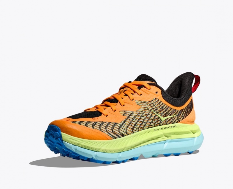 HOKA Mafate Speed 4 Men's Trail Running Shoes Orange / Green | 45287WAXC