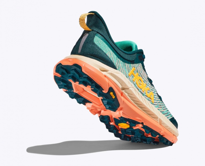 HOKA Mafate Speed 4 Women's Trail Running Shoes Dark Turquoise / Orange | 86192DHKZ