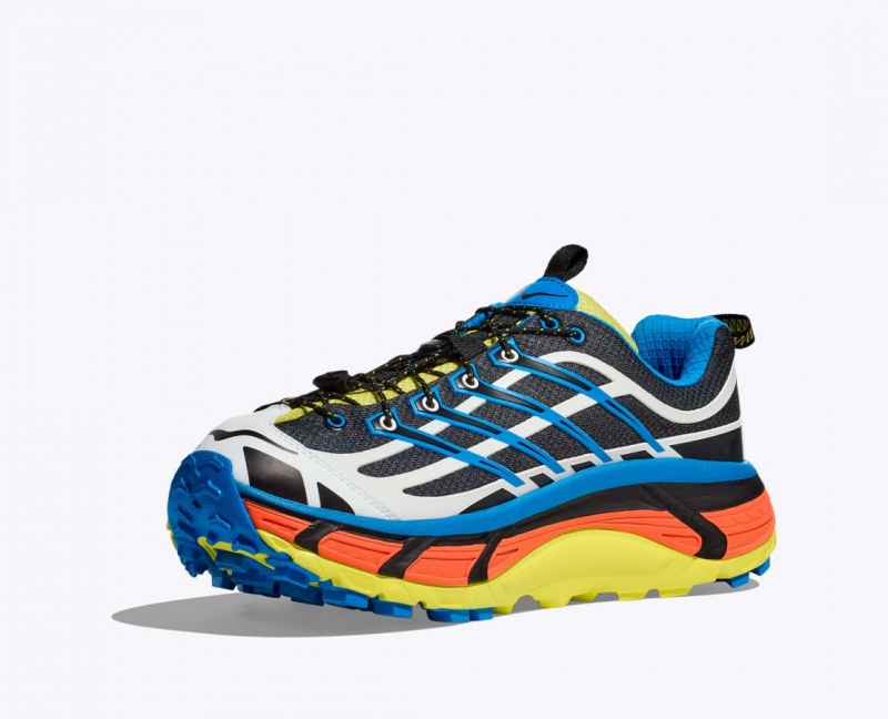 HOKA Mafate Three2 Women's Trail Running Shoes Black / Blue | 56219ZABN