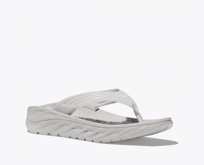 HOKA ORA Recovery Men's Flip Flops Grey | 40187ROTF