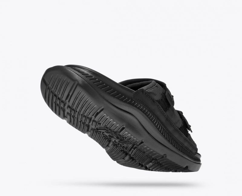 HOKA Ora Luxe Men's Slide Black | 83072GJYM