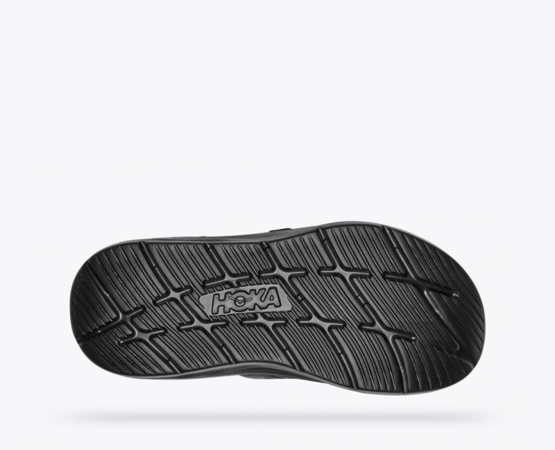 HOKA Ora Luxe Men's Slide Black | 83072GJYM