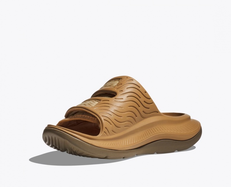 HOKA Ora Luxe Men's Slide Brown | 71859EGIZ