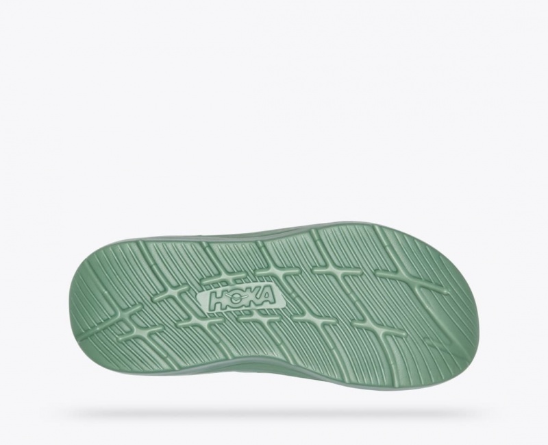 HOKA Ora Luxe Men's Slide Green | 04352CYRG